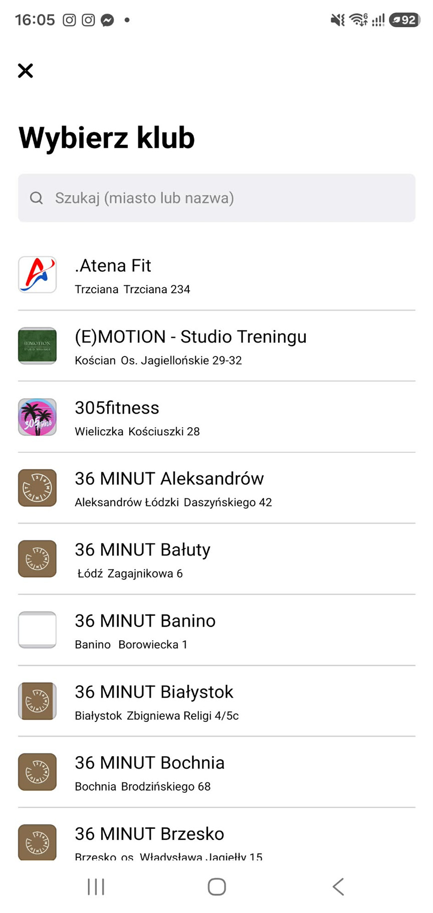 Aplikacja Atena Fit — moje karnety